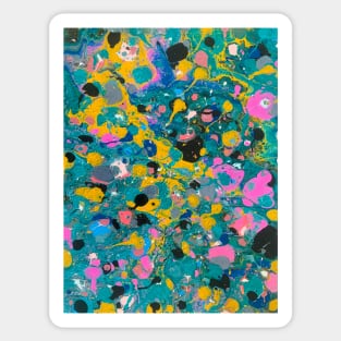 Colorful Garden abstract pouring Sticker